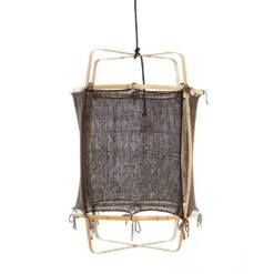 Ay Illuminate Hanglamp Z22 Blond Bamboe Zwart Cashmere ø48,5x72,5cm