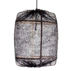 Ay Illuminate Hanglamp Z5 Zwart Sisal Net ø42x57cm
