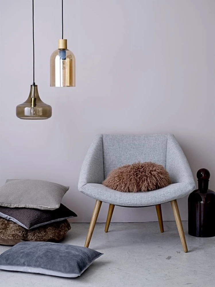 Bloomingville Hanglamp Bruin Glas 4 Bloomingville Hanglamp Bruin Glas - Afbeelding 2