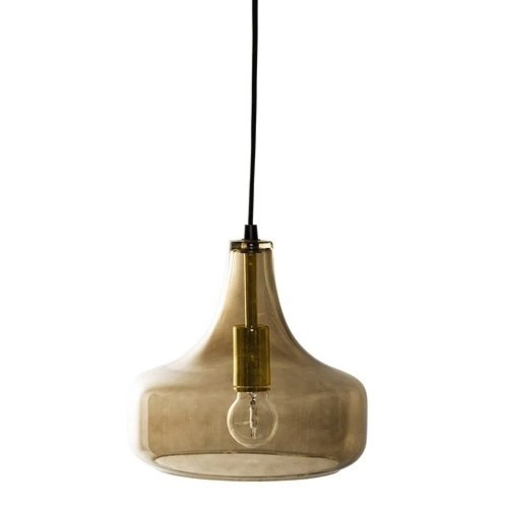 Bloomingville Hanglamp Bruin Glas 3 Bloomingville Hanglamp Bruin Glas