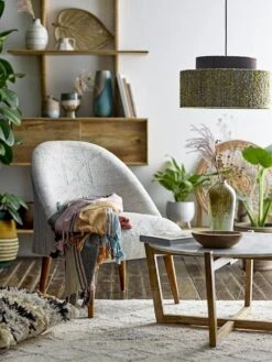 Bloomingville Hanglamp Geel - Zijde -Huisverlichting bloomingville hanglamp geel zijde 3