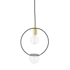 Bloomingville Hanglamp Gold Finish Glas -Huisverlichting bloomingville hanglamp gold finish glas 1