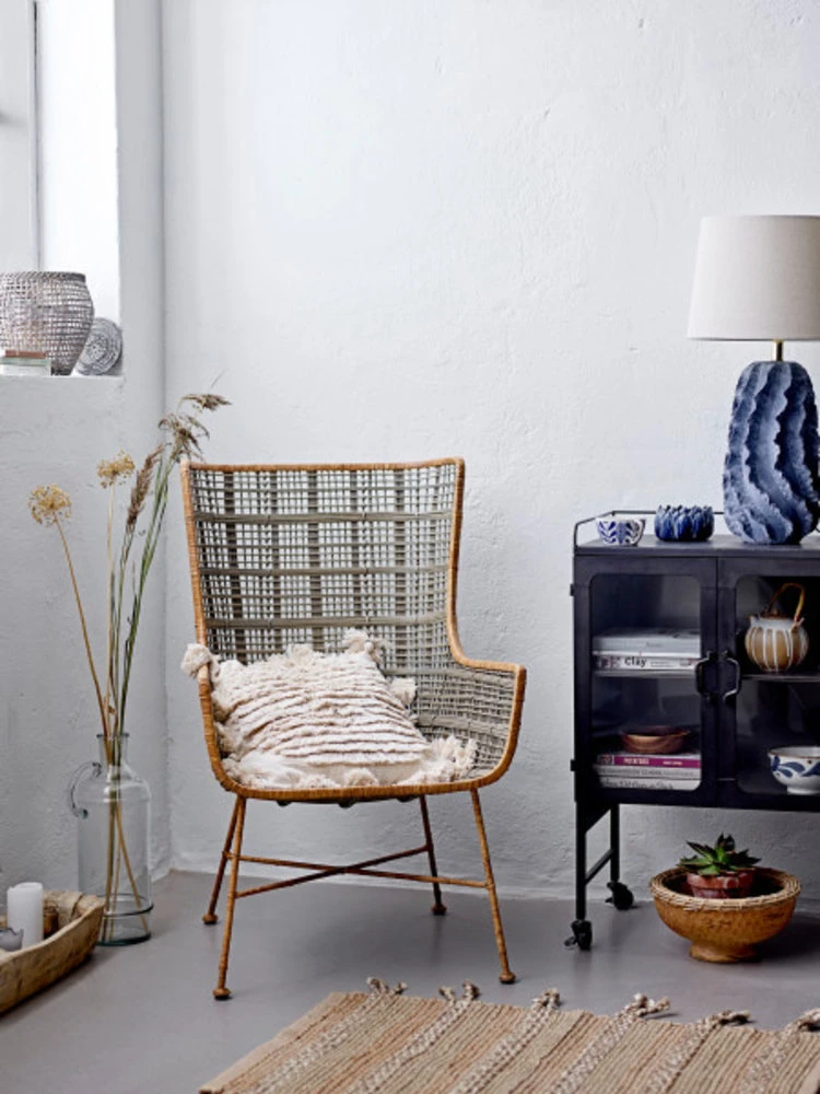 Bloomingville Natika Tafellamp - Blauw 4 Bloomingville Natika Tafellamp - Blauw - Afbeelding 2