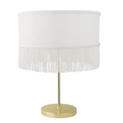 Bloomingville Tafellamp Goud Metaal Met Polyester Kap
