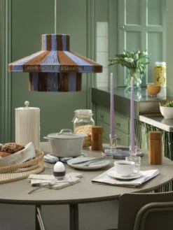 Broste Copenhagen Diana Lampenkap Blauw Ø45cm - 70195000 6 Broste Copenhagen Diana Lampenkap Blauw Ø45cm - 70195000 -Huisverlichting broste copenhagen diana lampenkap blauw 45cm 70195 1