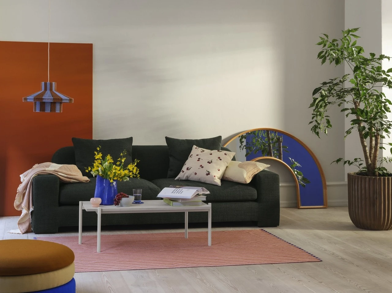 Broste Copenhagen Diana Lampenkap Blauw Ø45cm - 70195000 5 Broste Copenhagen Diana Lampenkap Blauw Ø45cm - 70195000 - Afbeelding 3