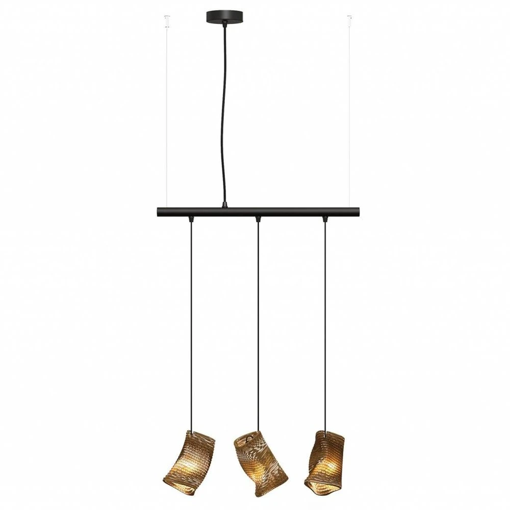 Graypants Moa Linear3 Hanglamp Bruin Ø15x54cm 3 Graypants Moa Linear3 Hanglamp Bruin Ø15x54cm