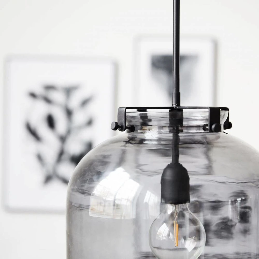 House Doctor Ball Hanglamp Grijs Glas 4 House Doctor Ball Hanglamp Grijs Glas - Afbeelding 2