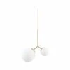 House Doctor Twice Hanglamp Messing Met Twee Wit Glazen Kappen 2 House Doctor Twice Hanglamp Messing Met Twee Wit Glazen Kappen -Huisverlichting house doctor twice hanglamp messing met twee wit g