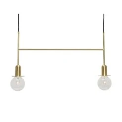 Hubsch Hanglamp Messing Met Twee Lichtbronnen