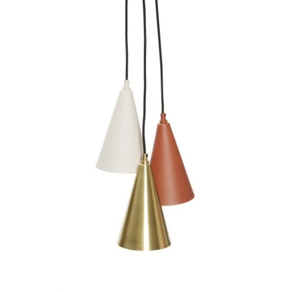 Hubsch Hanglamp Metaal - Bruin/beige/messing 3 Hubsch Hanglamp Metaal - Bruin/beige/messing