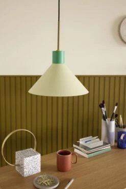 Hubsch Hanglamp Metaal - Bruin/groen/geel -Huisverlichting hubsch hanglamp metaal bruin groen geel 4