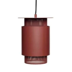 Hubsch Hanglamp Rood Metaal Mesh