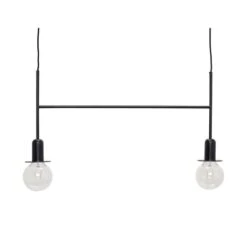 Hubsch Hanglamp Zwart Metaal Met Twee Lichtbronnen 5 Hubsch Hanglamp Zwart Metaal Met Twee Lichtbronnen -Huisverlichting hubsch hanglamp zwart metaal met twee lichtbronnen 1
