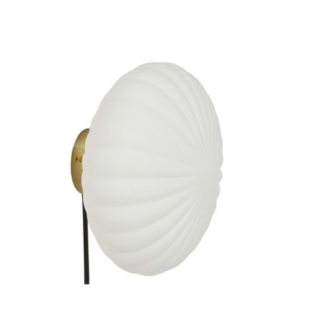 Hubsch Wandlamp Metaal/glas - Messing/opal 3 Hubsch Wandlamp Metaal/glas - Messing/opal