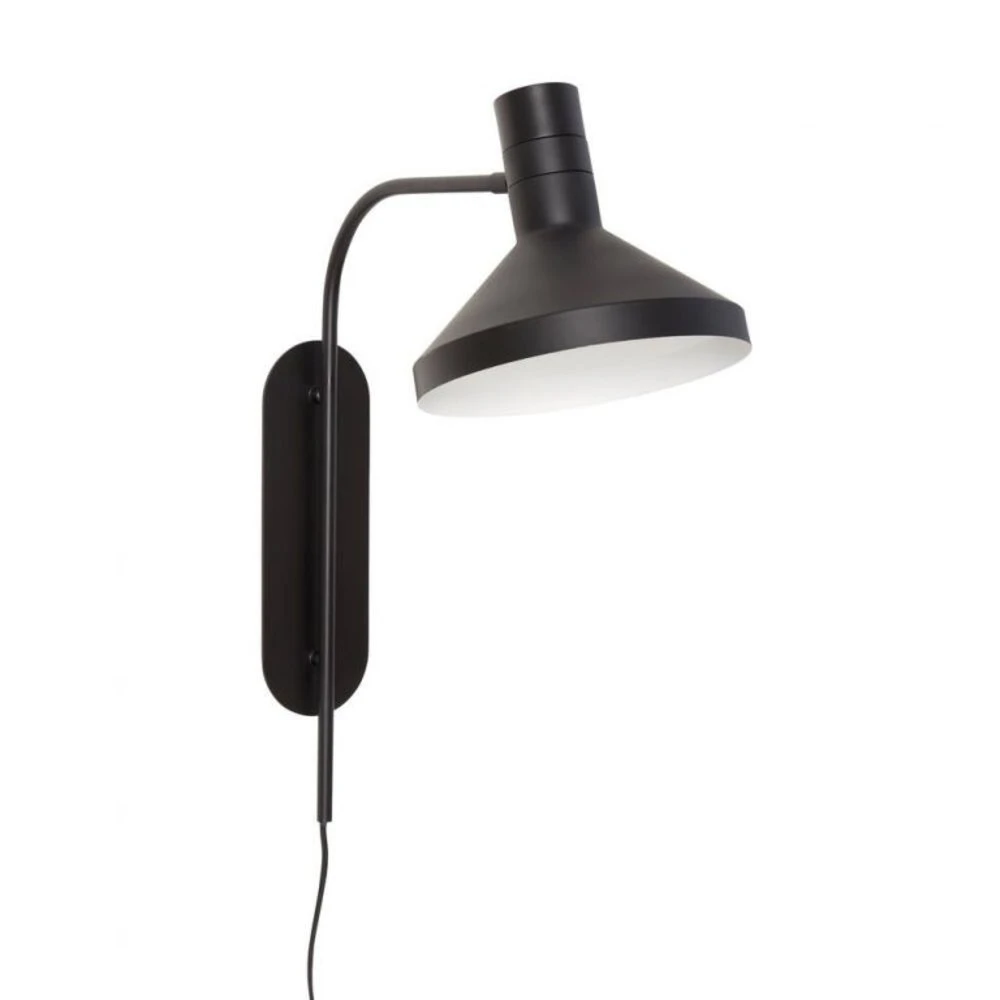 Hubsch Wandlamp Metaal - Zwart 3 Hubsch Wandlamp Metaal - Zwart
