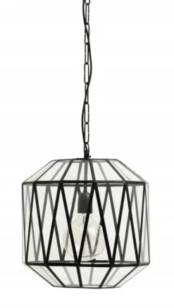 Nordal Ate Hanglamp Glas Triangels - Zwart