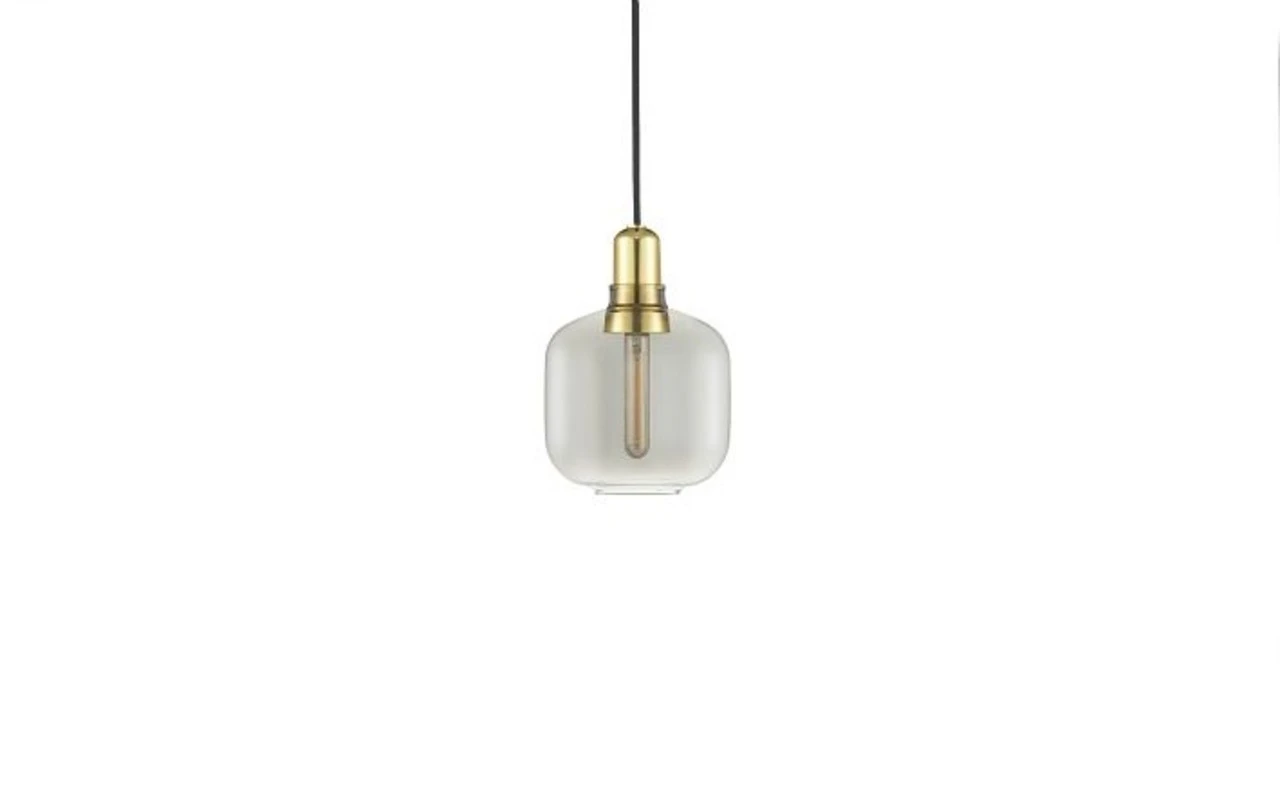 Normann Copenhagen AMP Small Hanglamp Grijs Messing 3 Normann Copenhagen AMP Small Hanglamp Grijs Messing
