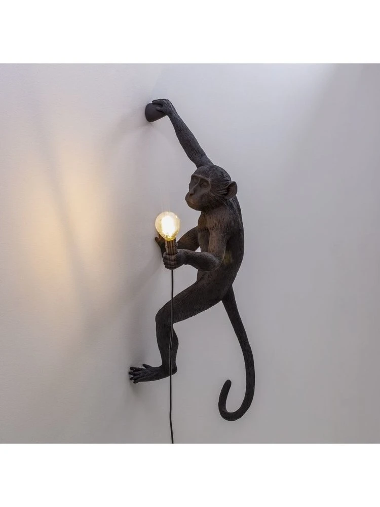 Seletti Monkey Lamp Hanging Right - Zwart 7 Seletti Monkey Lamp Hanging Right - Zwart - Afbeelding 5
