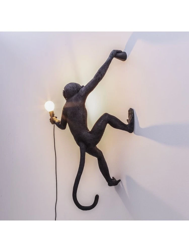 Seletti Monkey Lamp Hanging Right - Zwart 10 Seletti Monkey Lamp Hanging Right - Zwart - Afbeelding 8