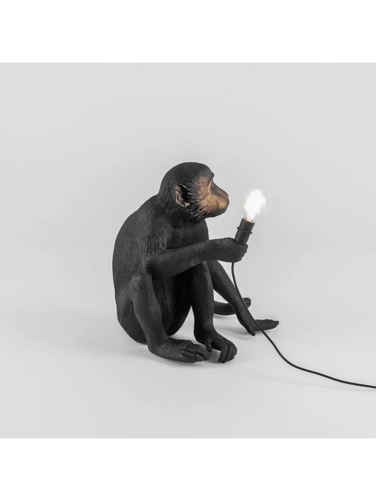 Seletti Monkey Lamp Sitting - Zwart 8 Seletti Monkey Lamp Sitting - Zwart - Afbeelding 6