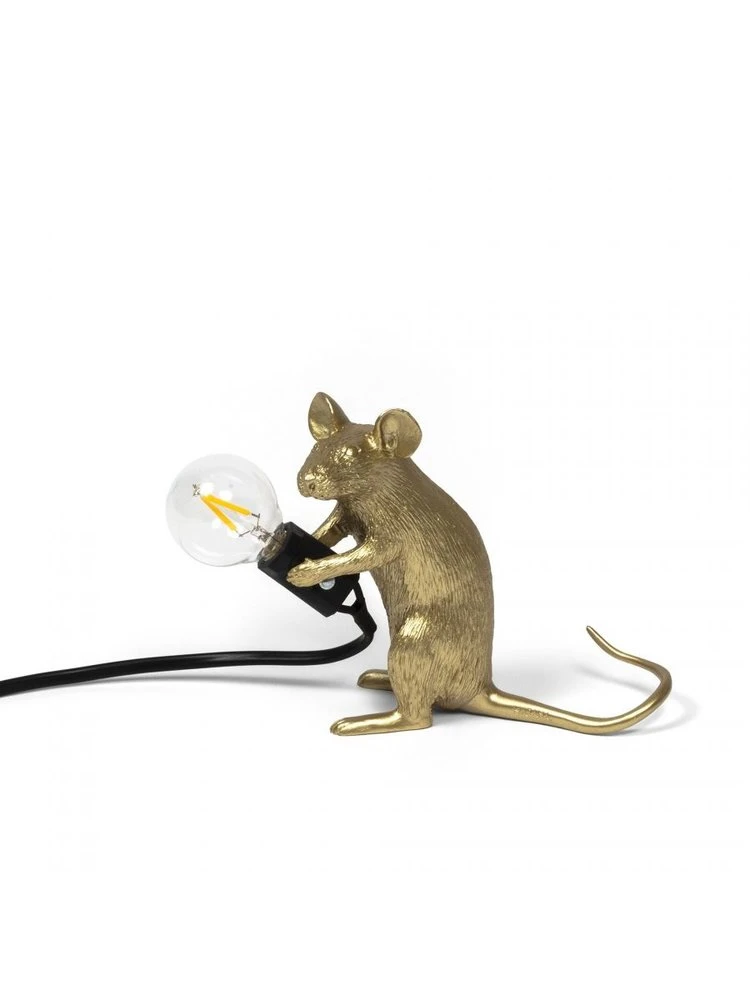Seletti Mouse Lamp Mac - Goud 8 Seletti Mouse Lamp Mac - Goud - Afbeelding 6