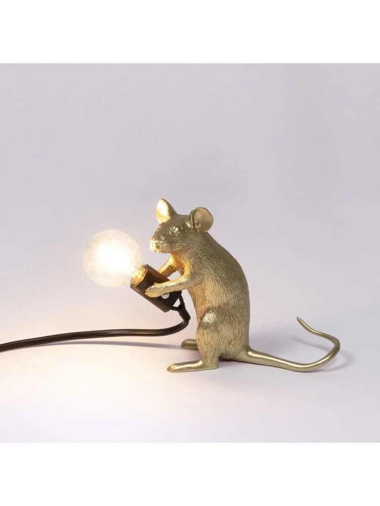 Seletti Mouse Lamp Mac - Goud 9 Seletti Mouse Lamp Mac - Goud - Afbeelding 7