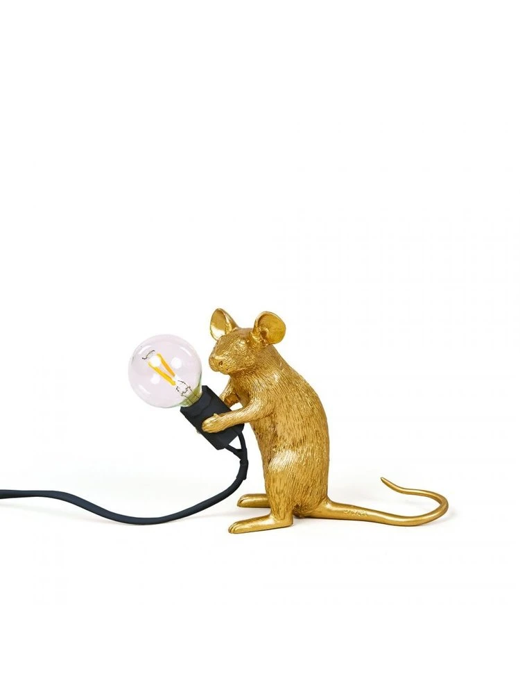 Seletti Mouse Lamp Mac - Goud 3 Seletti Mouse Lamp Mac - Goud