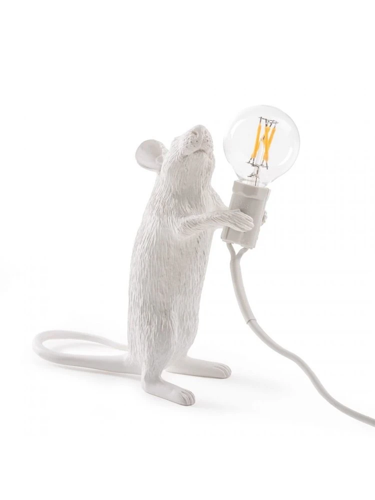 Seletti Mouse Lamp Standing - Wit 6 Seletti Mouse Lamp Standing - Wit - Afbeelding 4