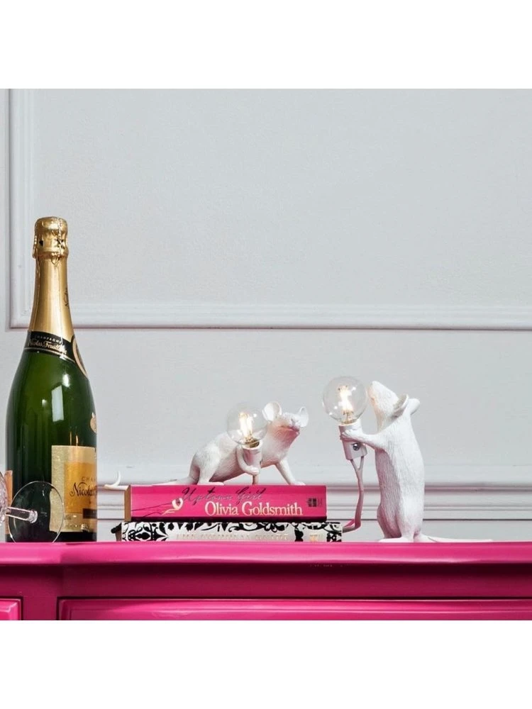 Seletti Mouse Lamp Standing - Wit 9 Seletti Mouse Lamp Standing - Wit - Afbeelding 7