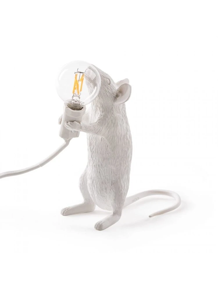 Seletti Mouse Lamp Standing - Wit 3 Seletti Mouse Lamp Standing - Wit